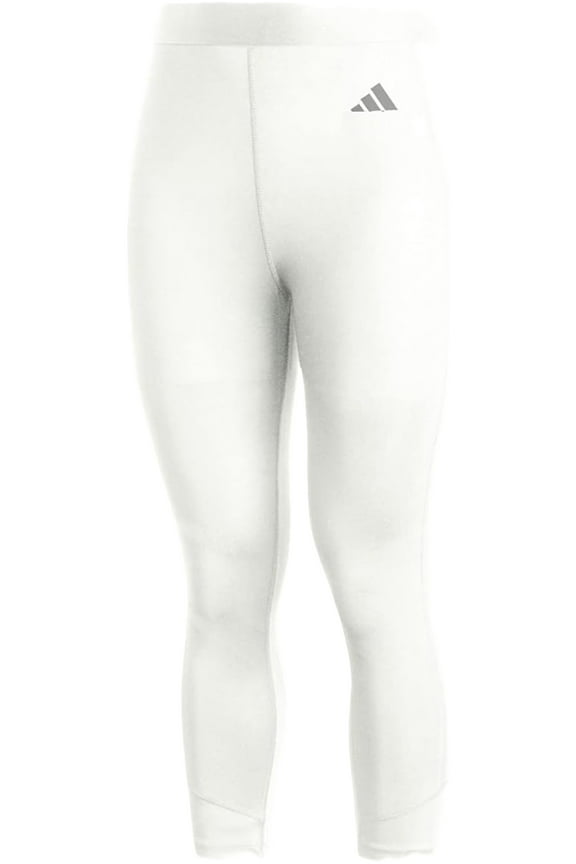 Mens Techfit Training 3/4 Tights Pants (White, Large)