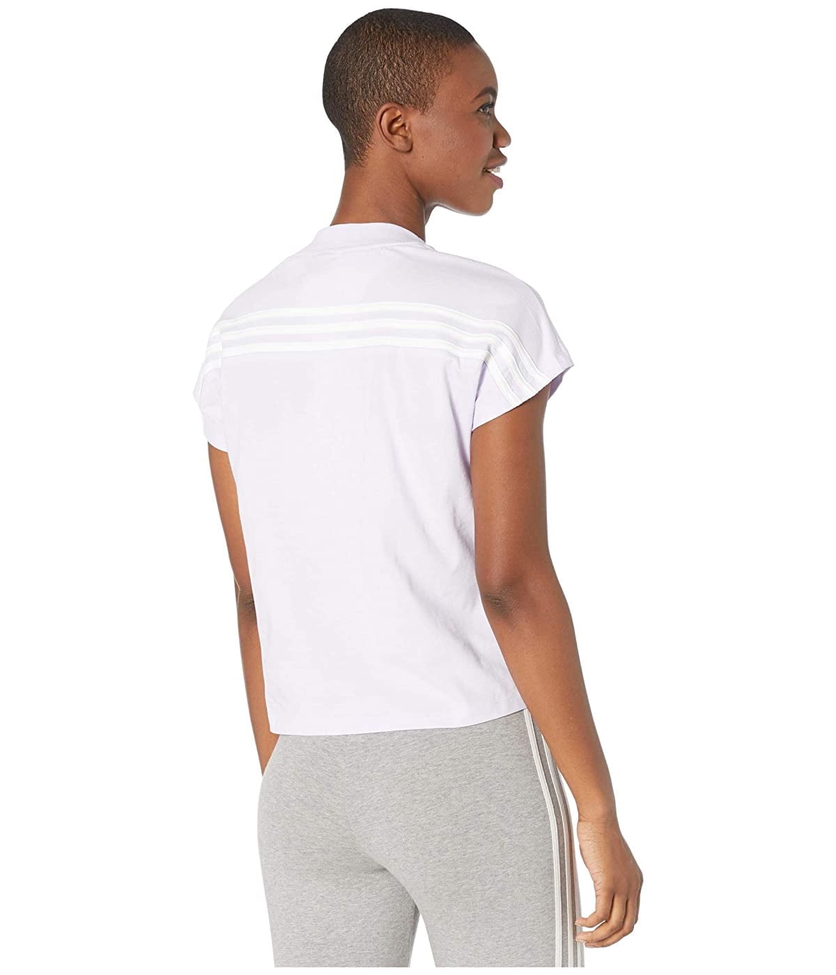 adidas Must Haves 3-Stripes Tee Purple Tint/White