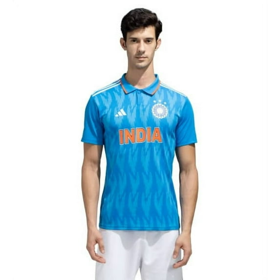 adidas Official India Cricket ODI Fan Jersey - Large