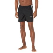 adidas Originals 3-Stripes Swim Shorts (Unisex, Black/White, XL, One Size)
