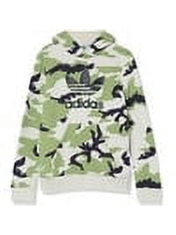 Originals Boys' Camo Trefoil Hoodie, Kids', Pullover, Kangaroo Pocket Size Large