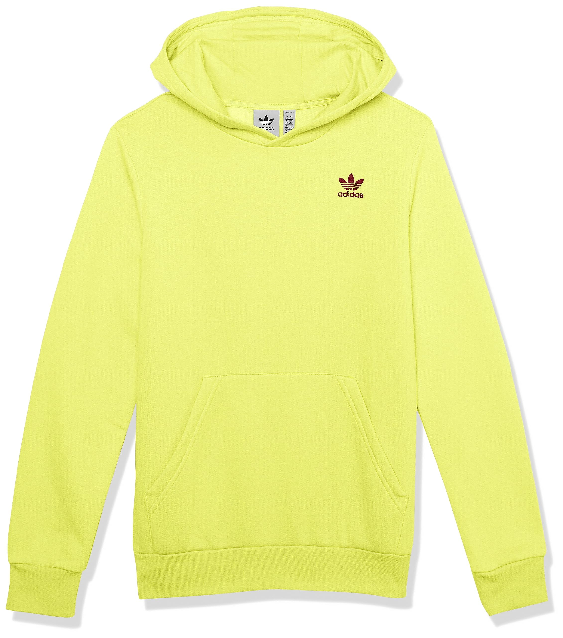 adidas Originals Kids Adicolor Hoodie Pulse Yellow Maroon X Small Walmart