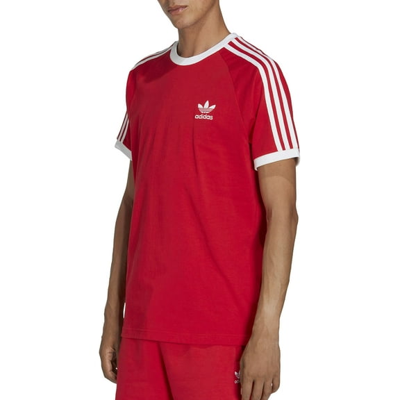 adidas Originals Men's Adicolor Classics 3-Stripes T-Shirt (Better Scarlet, XS)