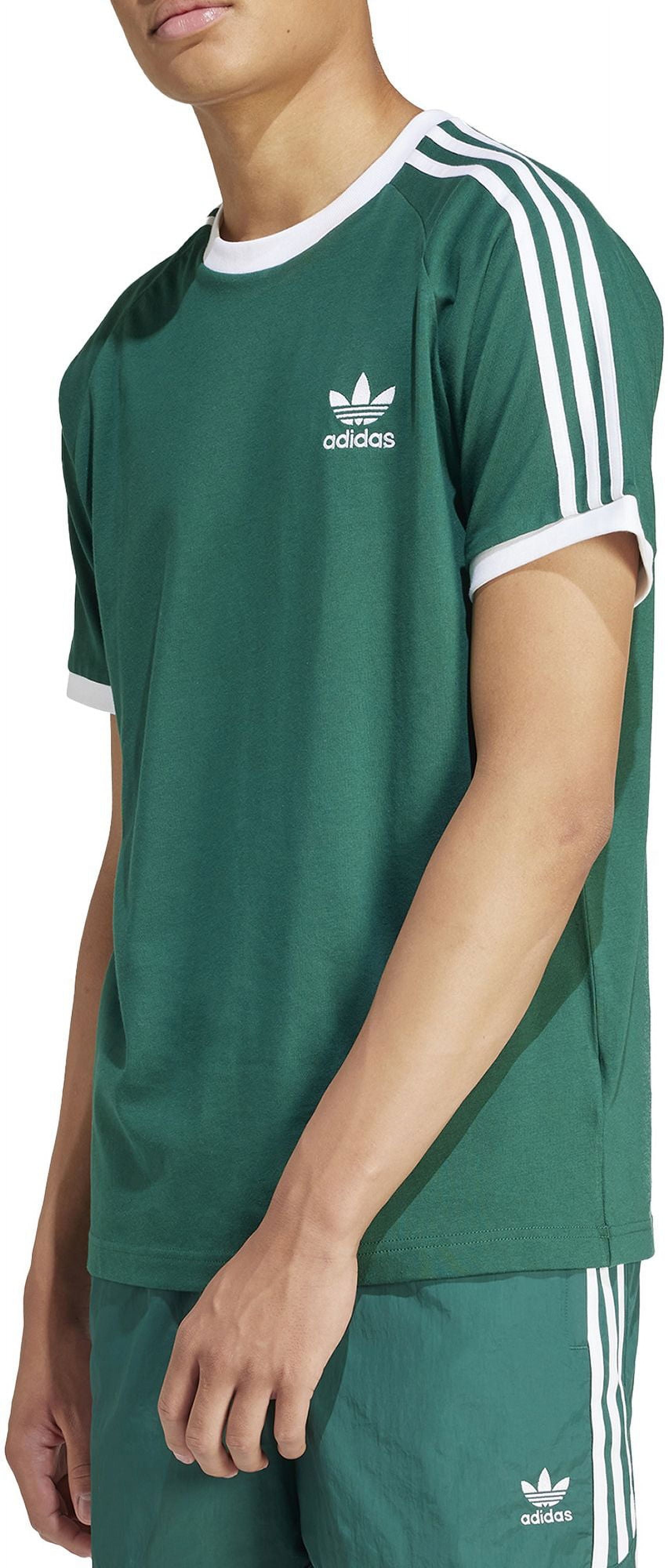 adidas Originals Men's Adicolor Classics 3-Stripes T-Shirt (Collegiate Green, S)