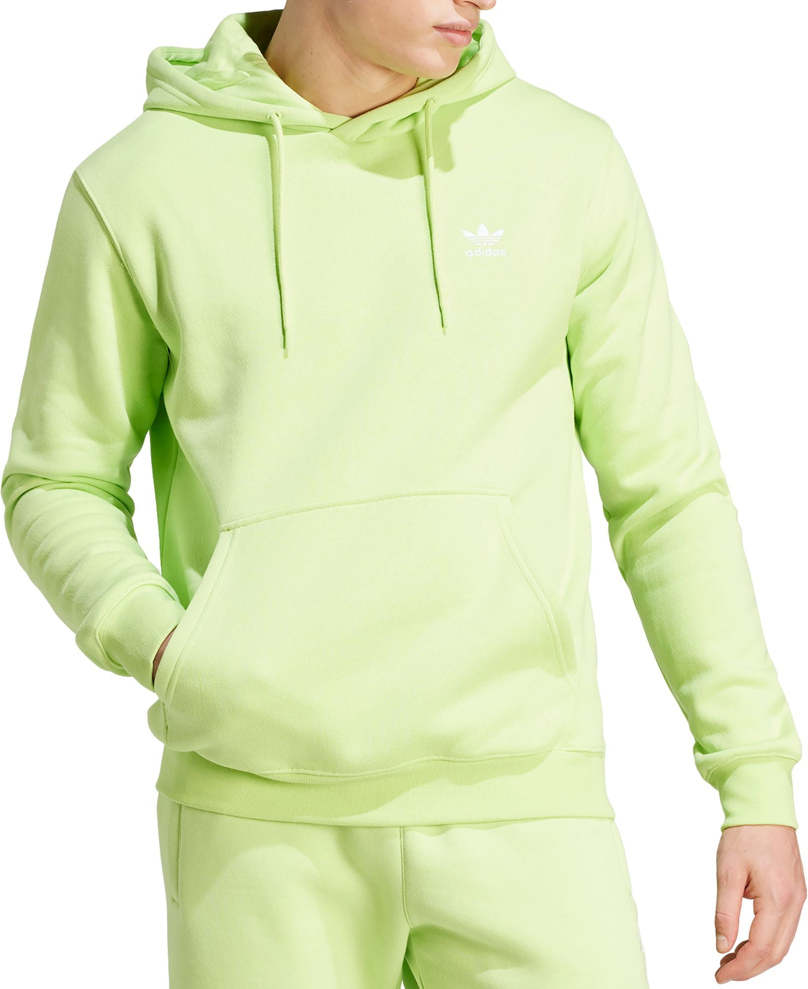 adidas Originals Men s Adicolor Essentials Trefoil Hoodie Pulse Lime S Walmart