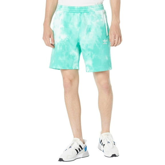 adidas Originals Men's Adicolor Essentials Trefoil Shorts Tye Dye, Green/Multicolor, XX-Large
