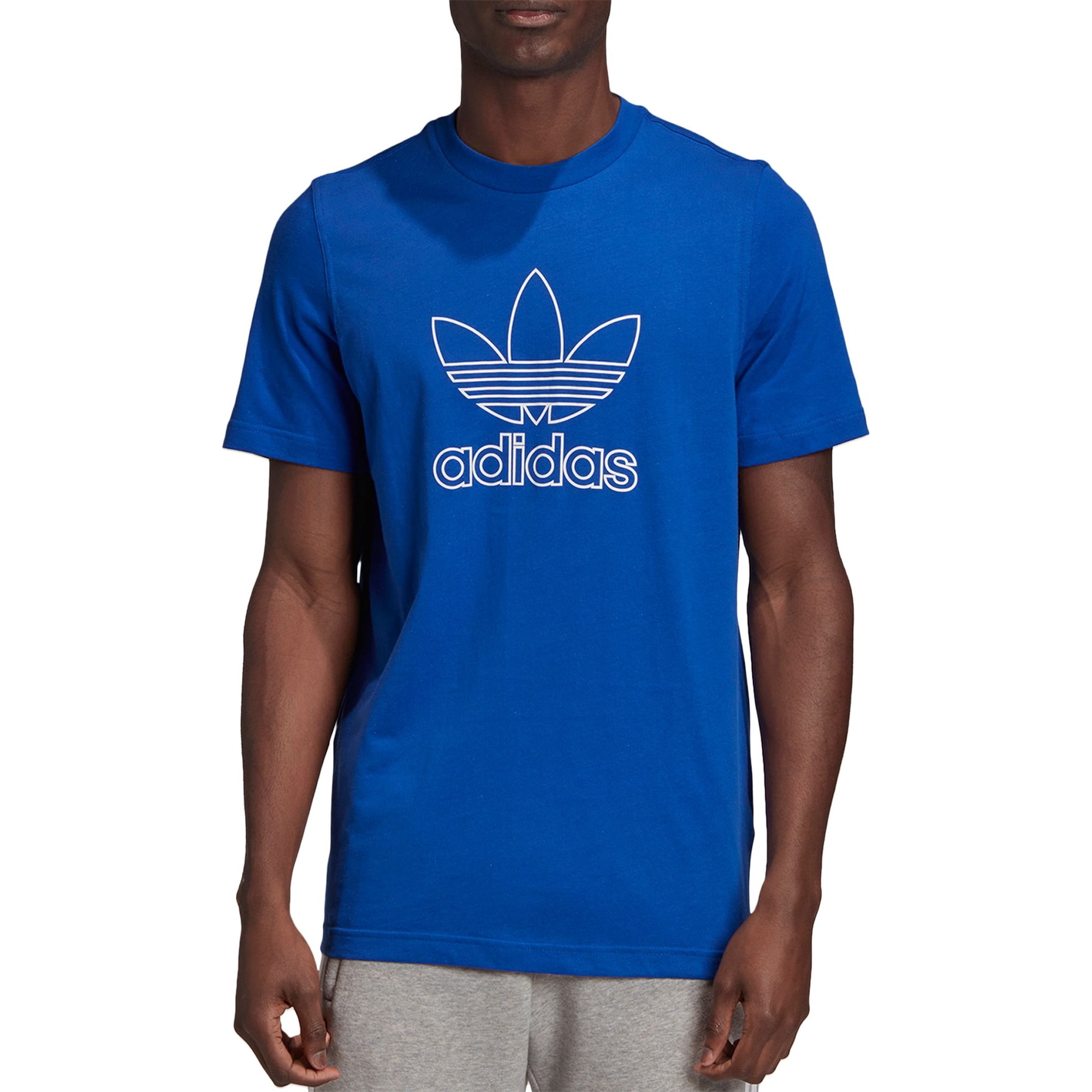 Originals Men's Outline Trefoil Logo Graphic T-Shirt, Team Royal Blue, Walmart.com