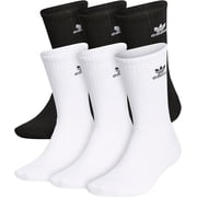 adidas Originals Trefoil 6-Pair Crew Sock Medium White/Black