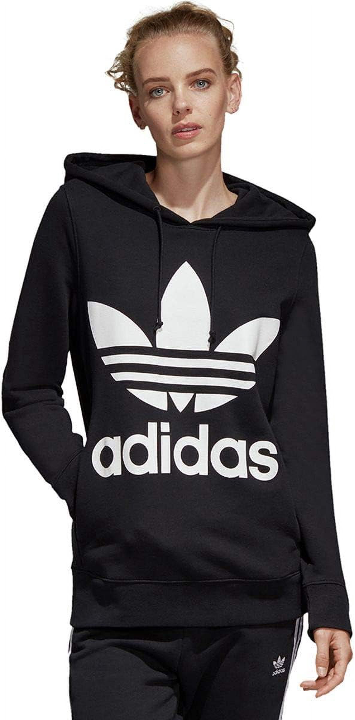 adidas Originals Women's Adidas Adicolor Trefoil Hoodie X-Small Black/White