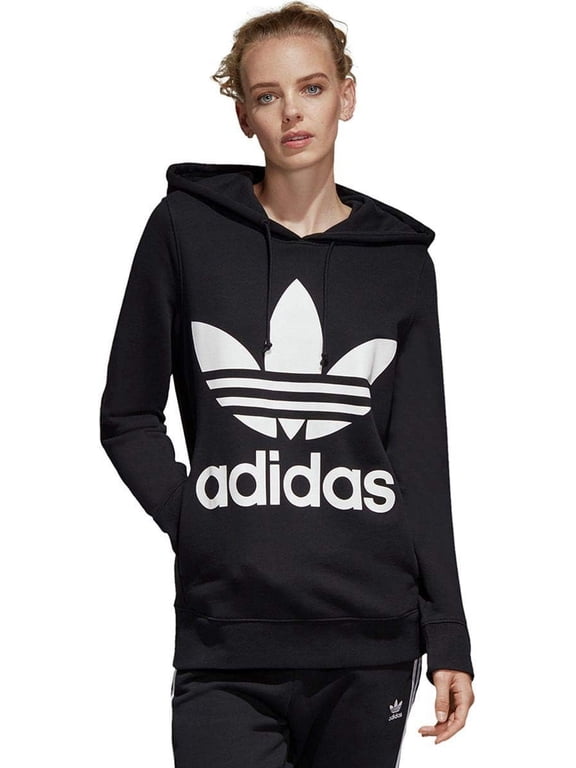 Originals Women's Adidas Adicolor Trefoil Hoodie X-Small Black/White