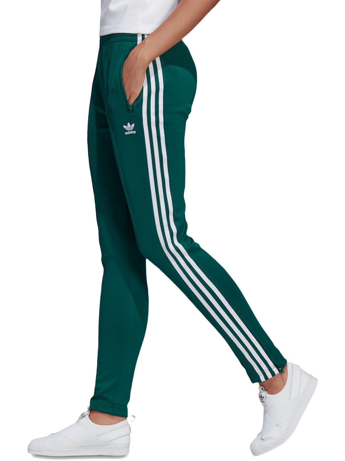 adidas Originals Womens Adicolor Superstar Fitness S Track Workout Green Pants