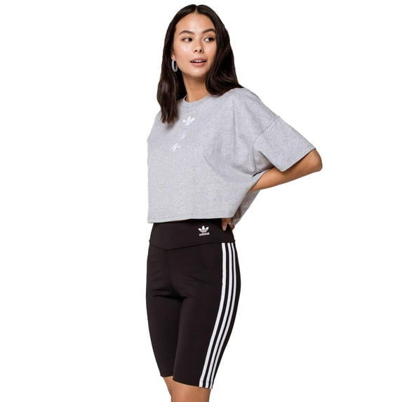 adidas Originals womens Biker Shorts Black/White X-Small