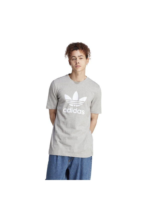 Originals adiColor Classics Trefoil T-Shirt (Mens, Medium Grey Heather/White, SM)