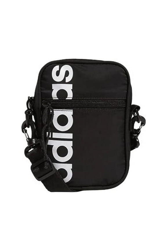 Originals unisex-adult adidas Core Festival Crossbody Bag, Black/White, Black/ White , One Size