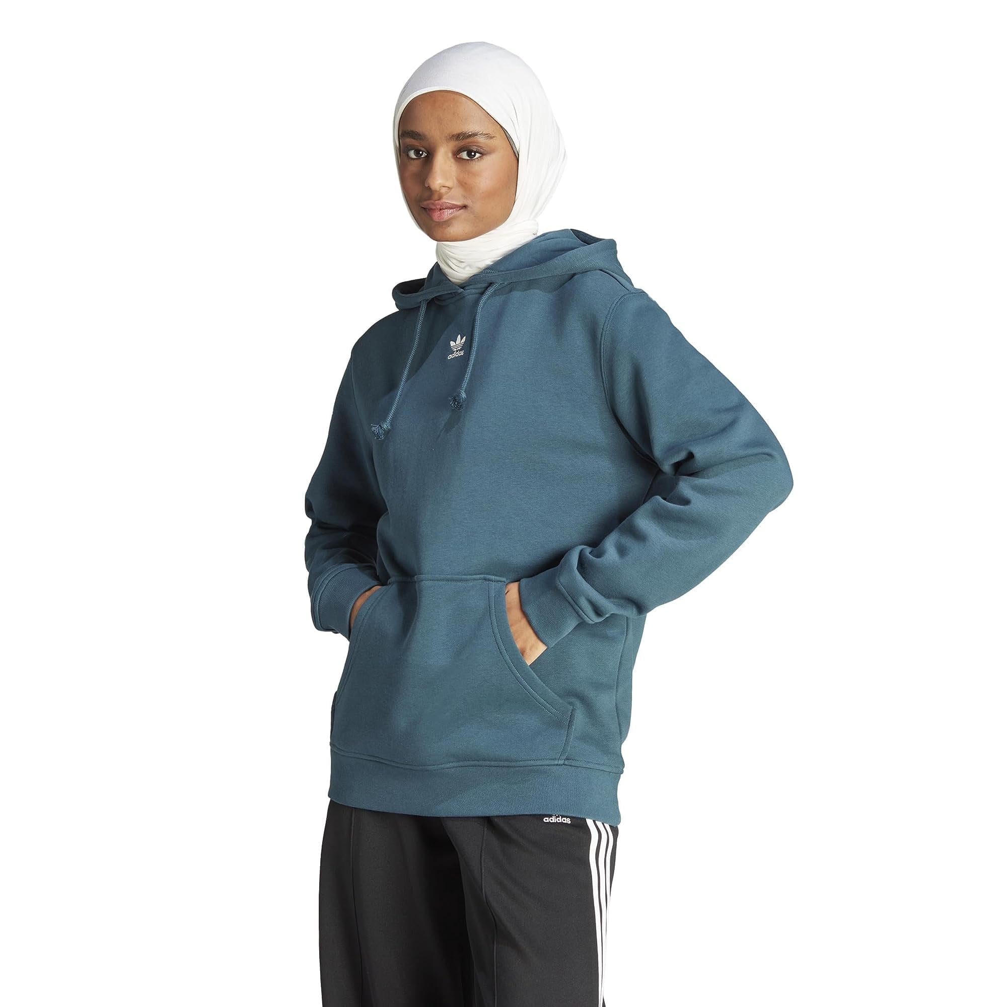 adidas Originals womens Adicolor Essentials Fleece Hoodie Arctic