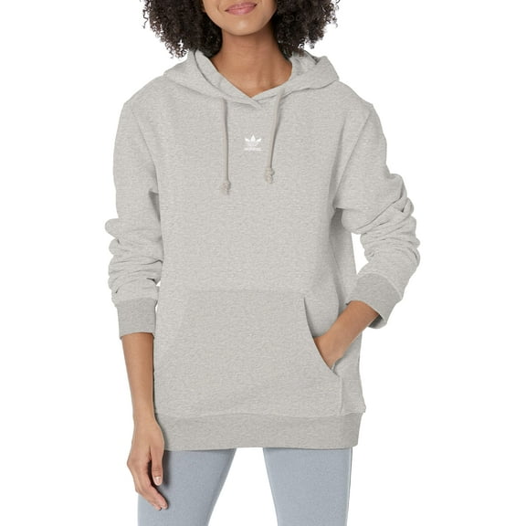 adidas Originals womens Adicolor Essentials Fleece Hoodie Hooded Sweatshirt, Medium Grey Heather, X-Small US