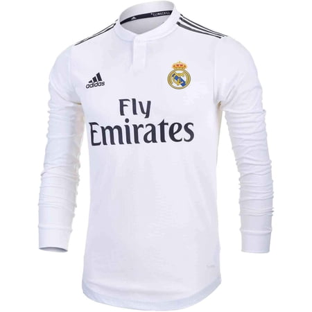 adidas Real Madrid Home Youth Soccer Jersey 2018-19 (XL) White