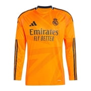 adidas Real Madrid Men s Long Sleeve Stadium Away Jersey 2024/25 US, Alpha, XX-Large, Regular, Regular, Crew Orange