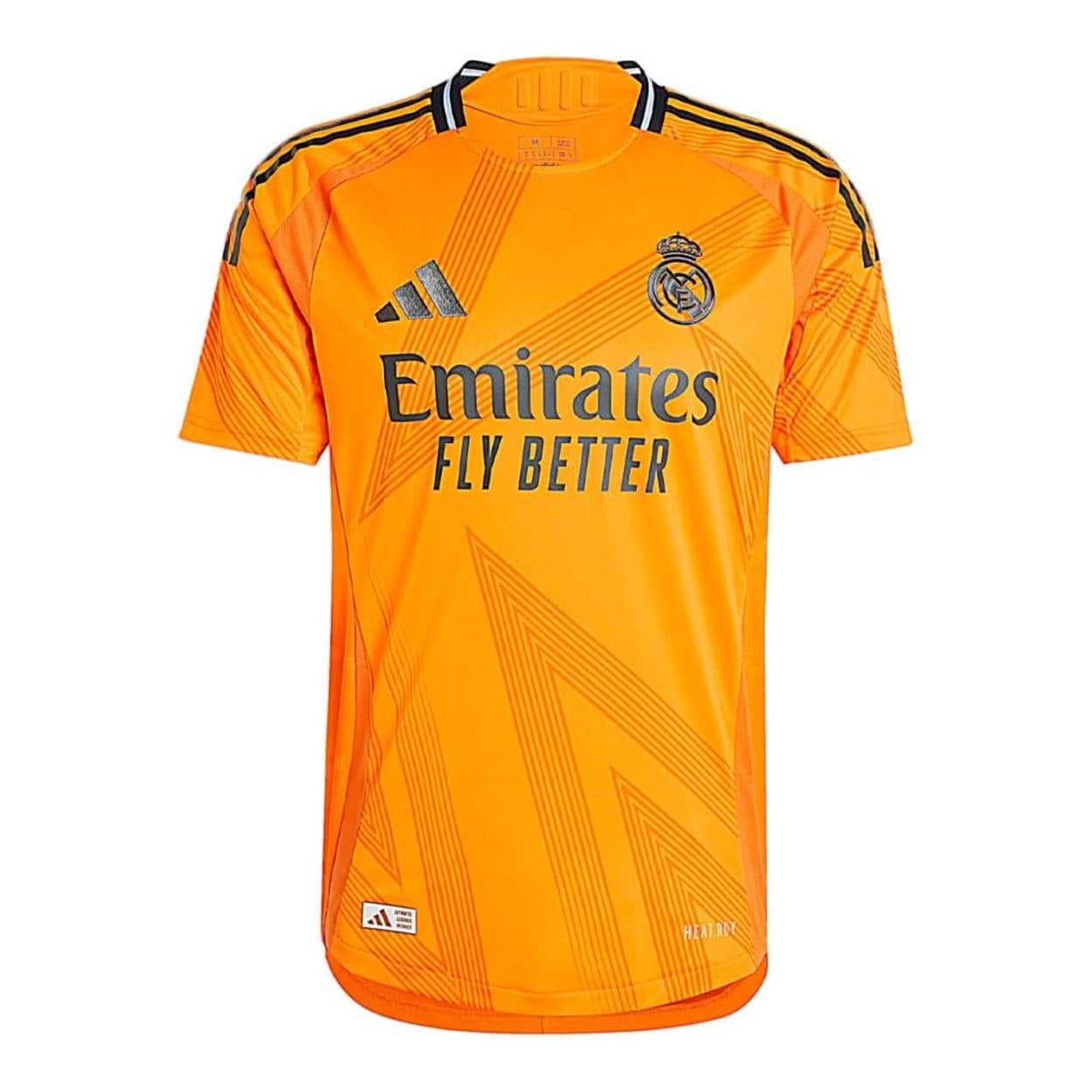 adidas Real Madrid Men’s Authentic Away Jersey 2024/25 (US, Alpha, Large, Regular, Regular, Crew Orange)