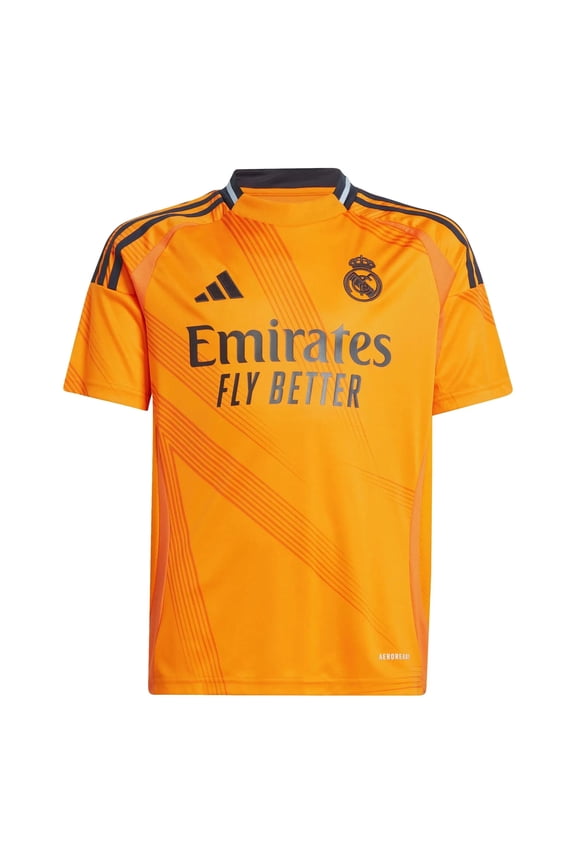 Real Madrid Youth Away Jersey 2024/25 (US, Alpha, Small, Regular, Crew Orange)