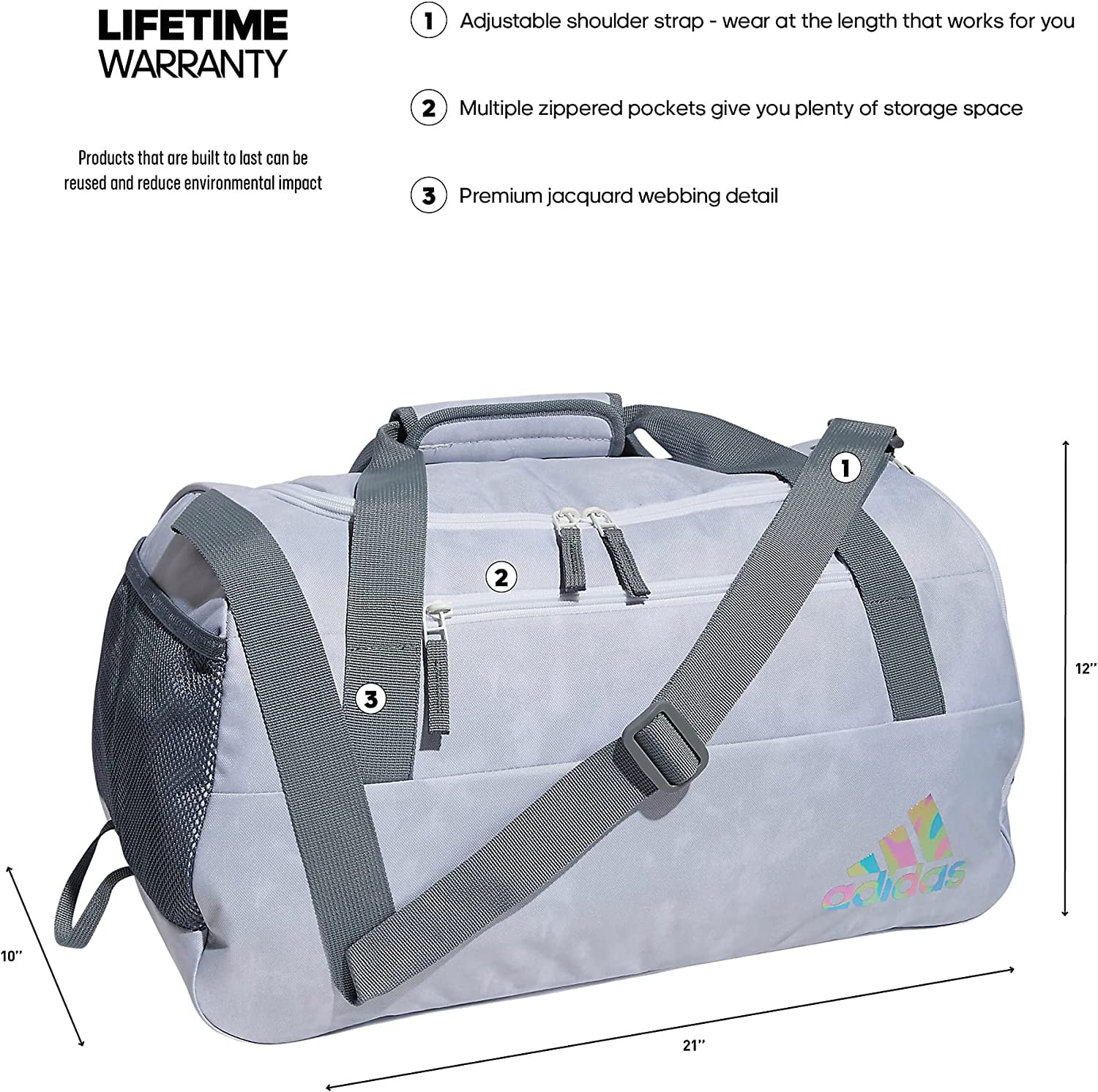 Grey adidas gym bag 2025