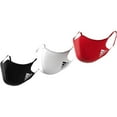 thumbnail image 1 of Adidas Unisex Face Covers Facemasks 3-Pack, Black/White/Red, Size S, HB7857, 1 of 2