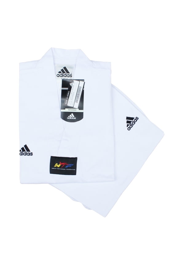 Taekwondo WTF Approved Uniform Dobok, White V-Neck