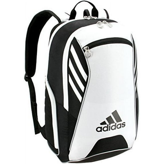 adidas Unisex Tour Tennis 12 Racquet Bag, Black/White/Silver, ONE SIZE
