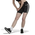 thumbnail image 1 of adidas Training Essentials 3-Stripes High-Waisted Shorts (Womens, Black, LG), 1 of 2