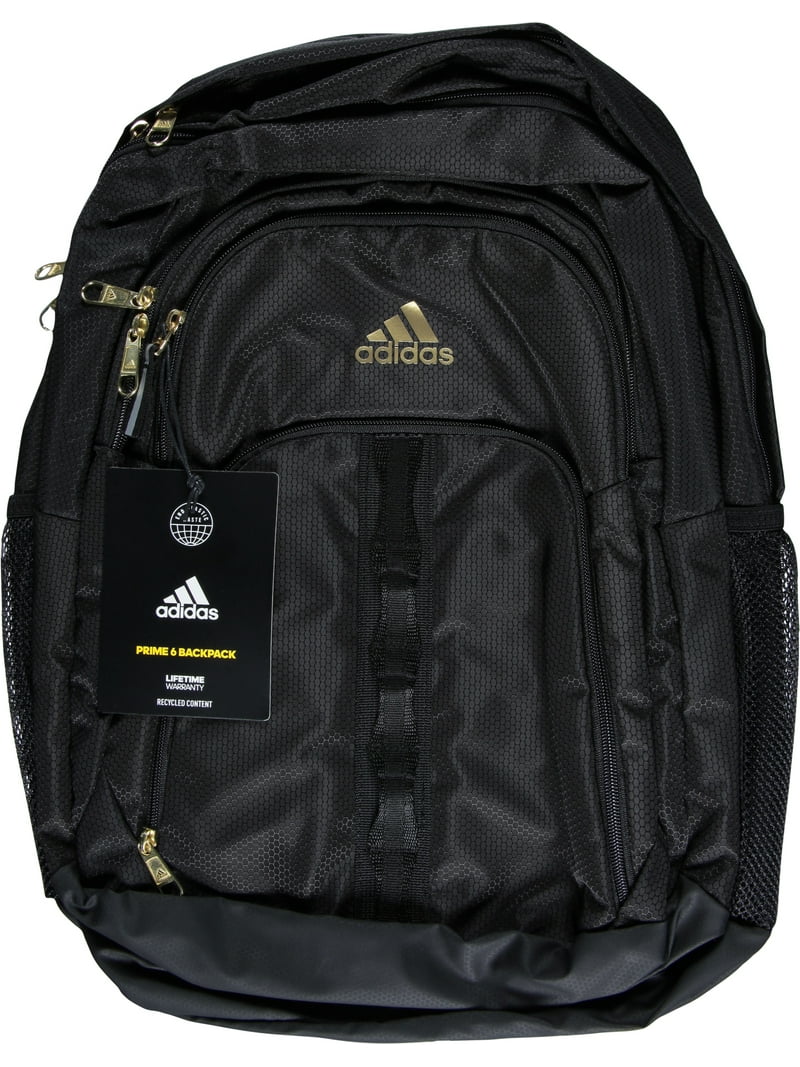 Adidas Prime 6 Extra-Large Bookbag, Durable Woven Material, Black