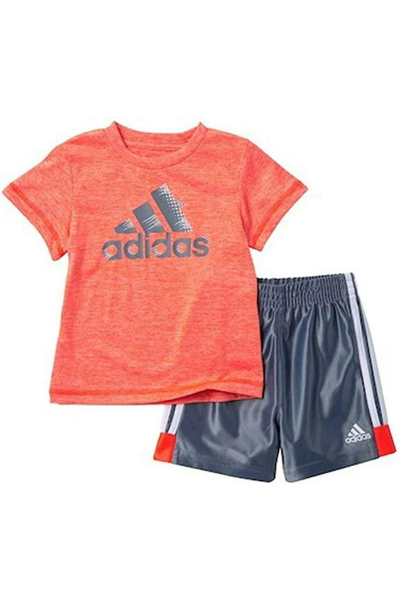 United in Sport Short Set (Baby Boys) Bright Red Heather - 3 Months