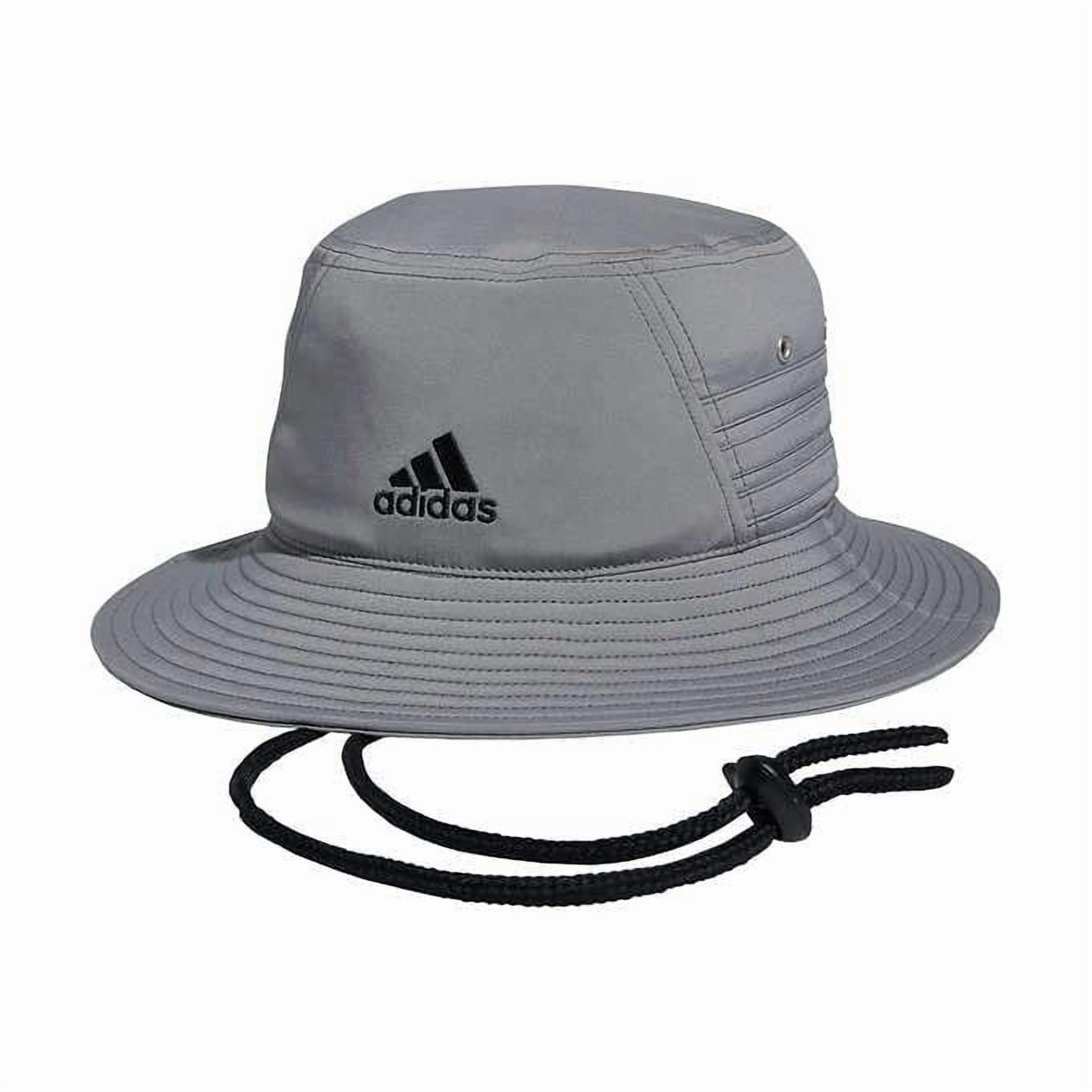 adidas Victory Bucket Hat Lightweight Moisture Wicking UPF 50 Sun Hat Gray)