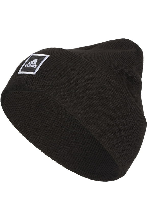 Wide Cuff Beanie (Black, )