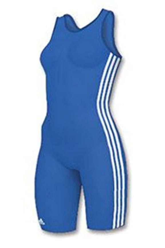 Women's 3 Stripe Wrestling Singlet, 3X-Large, Royal/White