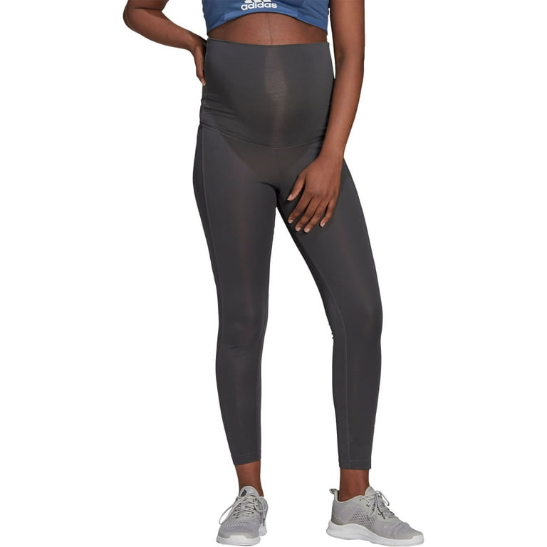 adidas Women's AEROREADY Primegreen Designed 2 Move Sport Maternity 7/8  Tights, Grey Six/Black, XXL 