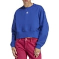 thumbnail image 1 of adidas Women's Adicolor Essentials Fleece Crew Long Sleeve Sweatshirt (Semi Lucid Blue, L), 1 of 1