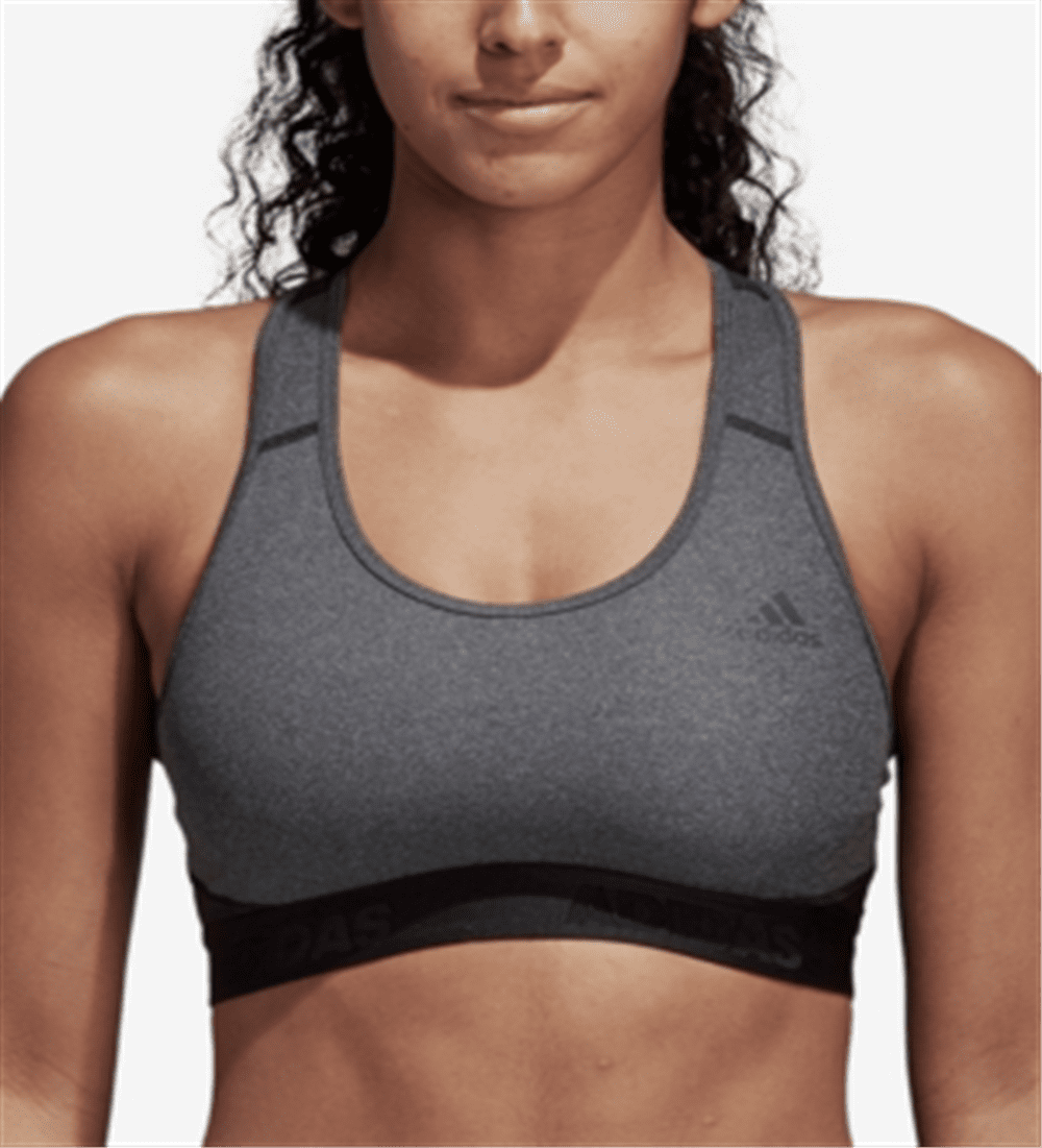 adidas Women s Alphaskin Sports Bra XXS Dark Grey Heather Black XXS Walmart