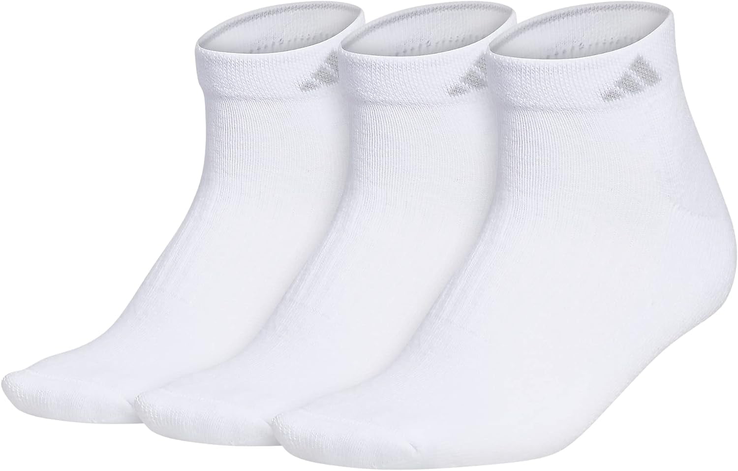 adidas Women's Cushioned Low Cut Socks (3Pair) Medium White/Clear Onix