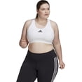 thumbnail image 1 of adidas Women's Don't Rest Alphaskin Padded Sports Bra White Size 1X, 1 of 4