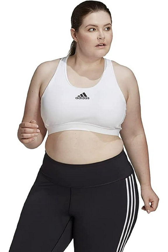 Women's Don't Rest Alphaskin Padded Sports Bra White Size 1X