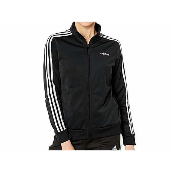 adidas Womens Essentials 3-Stripe Track Jacket -Black/White XS