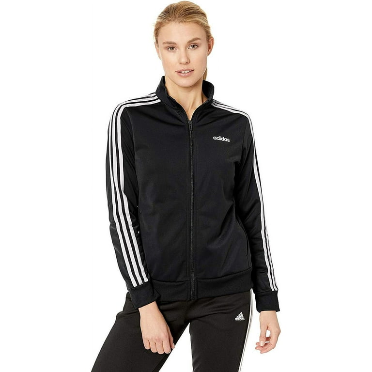 adidas Women\'s Essentials 3-Stripe Track Jacket X-Small Black/White