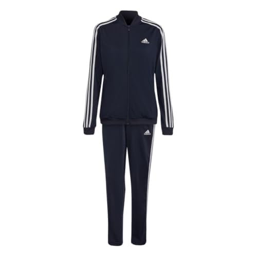 adidas Women's Essentials 3-Stripes Track Suit, Ink/White, X-Small