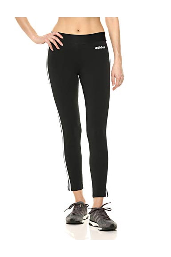 Women's Essentials 3-stripes Tights, Black/White, X-Large