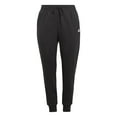 thumbnail image 1 of adidas Women's Essentials Linear French Terry Cuffed Pants Plus Size, Black/White, 3X, 1 of 4