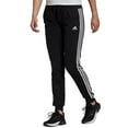 thumbnail image 1 of Women's adidas Essential 3-Stripe Single Jersey Pants Color: Black White Size: LARGE, 1 of 5