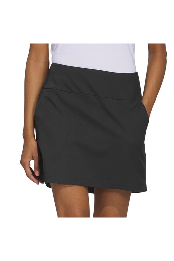 Women's Golf Pull-On Lightweight Skort - Inner Layer Shorts - Two Front Pockets (Black, Large)