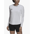 thumbnail image 1 of adidas Women's Hi Low Jersey Long Sleeve, volleyball White/Team Light Grey, Medium, 1 of 4