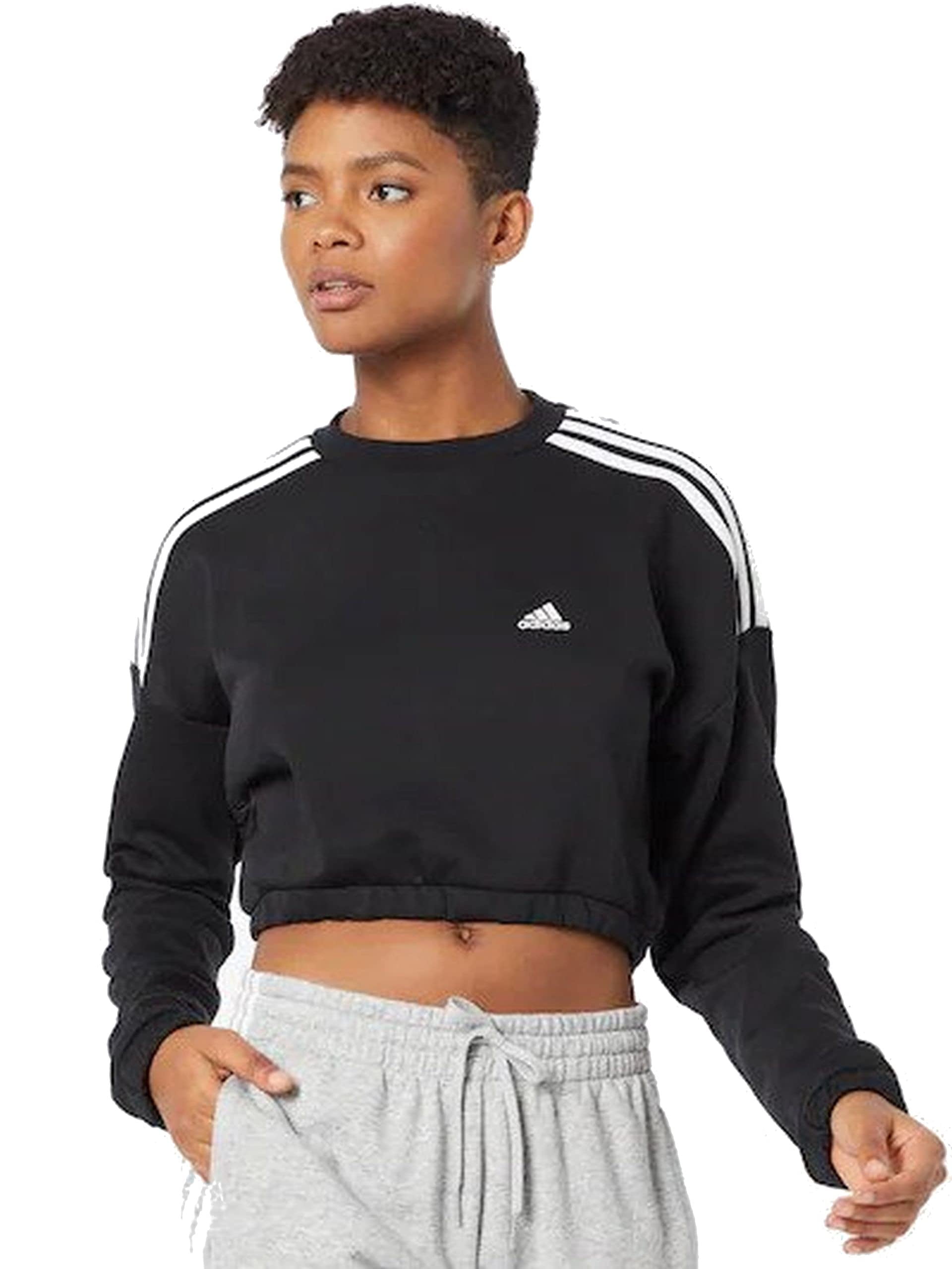 Adidas sweatshirt crop top hotsell