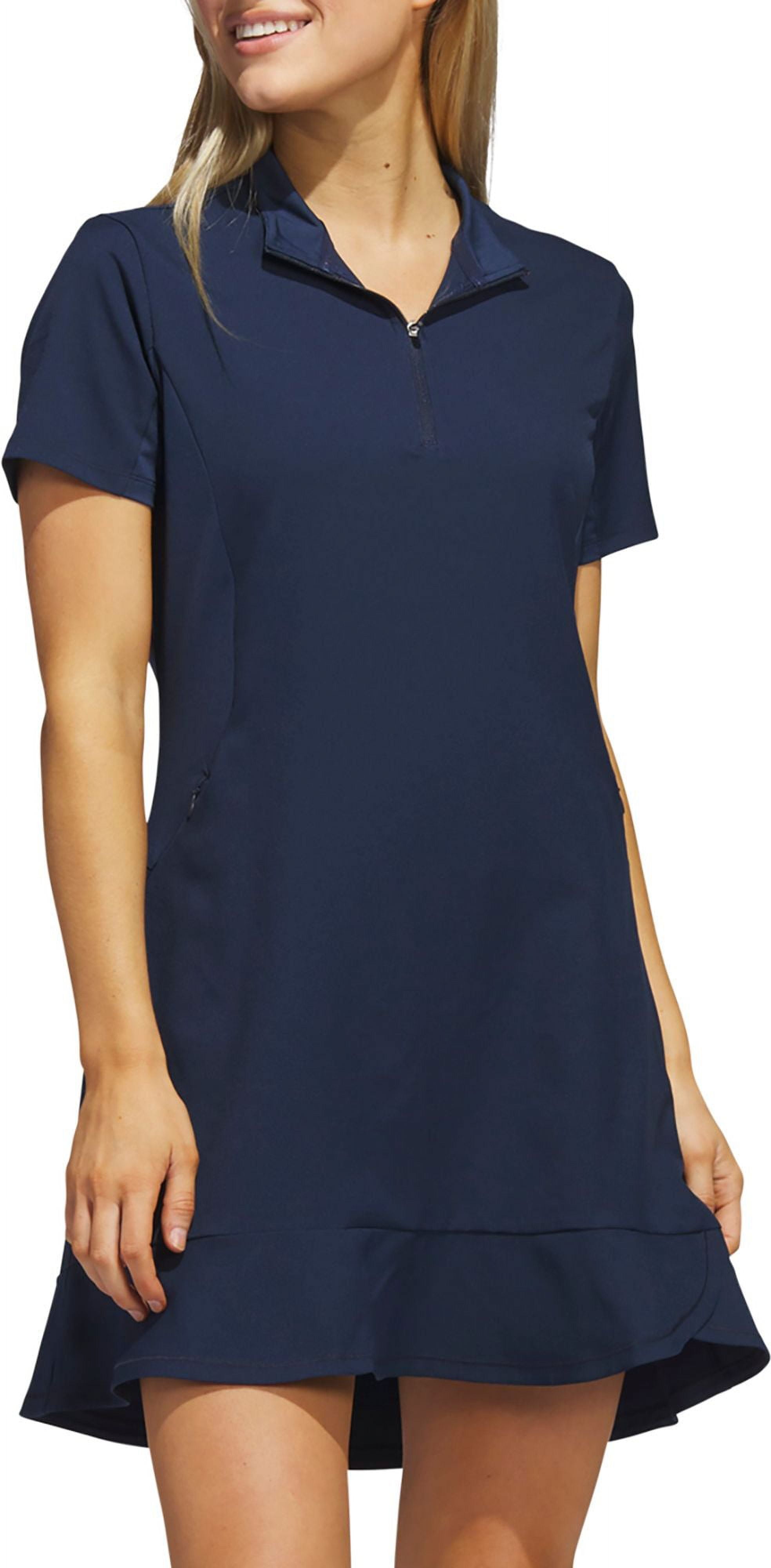 adidas Women's Short Sleeve 1/4 Zip Frill Golf Dress (Collegiate Navy, XL)  - Walmart.com